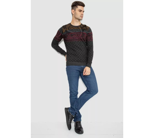 Свитер мужской повседневный, цвет грифельный, 247R6142.