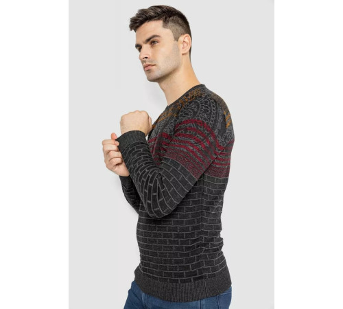 Свитер мужской повседневный, цвет грифельный, 247R6142.