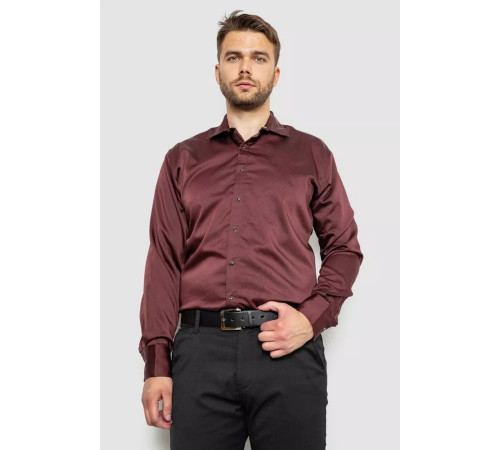 Сорочка чоловіча, колір бордовий, 214R3060