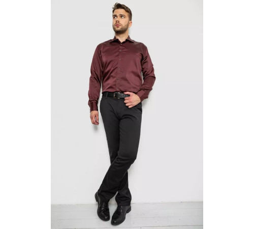 Сорочка чоловіча, колір бордовий, 214R3060