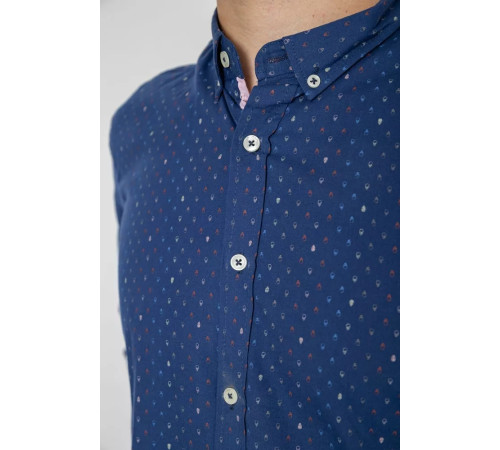 Сорочка чоловіча повсякденна, колір синій, 247R406