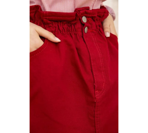 Джинсова міні-спідниця, червоного кольору, 164R2023