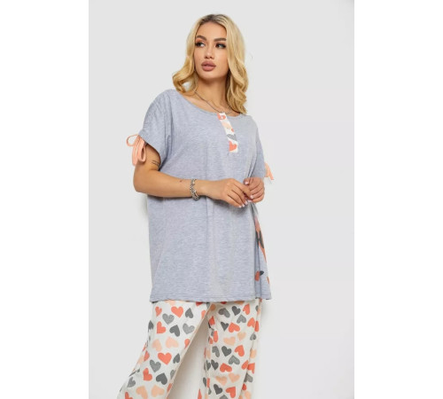 Пижама женская, цвет серый, 243R903063