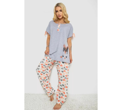 Пижама женская, цвет серый, 243R903063