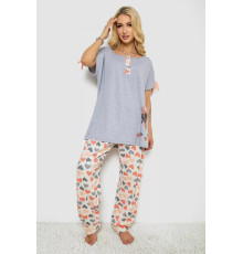 Піжама жіноча, колір сірий, 243R903063