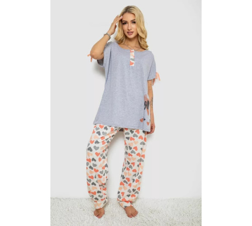 Пижама женская, цвет серый, 243R903063