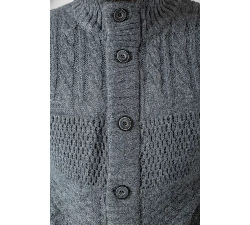 Кофта мужская на пуговицах, цвет серый, 214R10633.