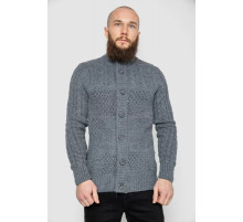 Кофта мужская на пуговицах, цвет серый, 214R10633.