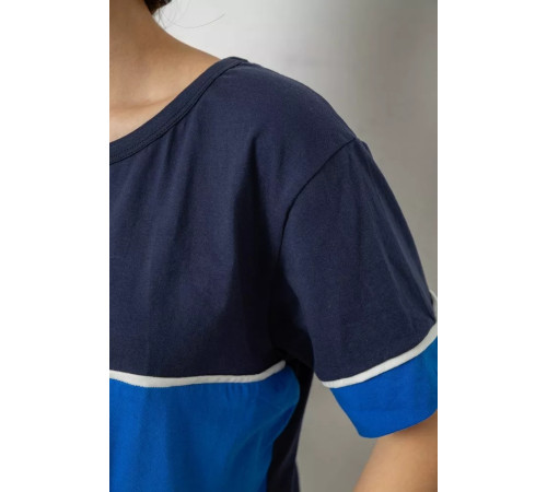 Женская пижама с принтом, цвет синий, 243R1600-027