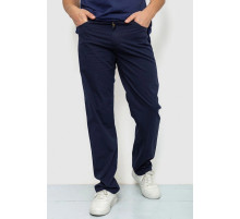 Штани чоловічі однотонні, колір темно-синій, 243R9107