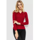Женская кофта в рубчик, цвет бордовый, 204R015