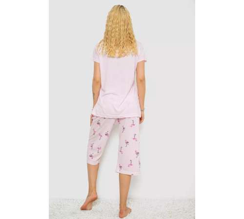Женская пижама с принтом, цвет розовый, 243R7156