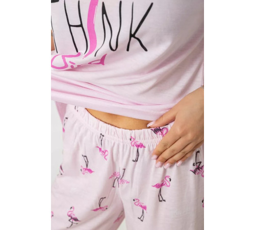 Женская пижама с принтом, цвет розовый, 243R7156