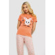 Женская пижама с принтом, цвет оранжевый, 243R15846