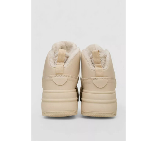 Кросівки жіночі зимові на хутрі, колір бежевий, 248RAM09-3