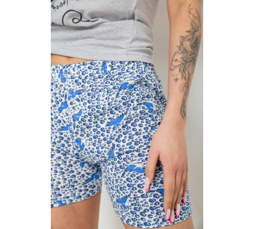 Жіноча піжама з принтом, колір сірий, 238R3144