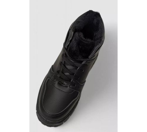 Кросівки жіночі зимові на хутрі, колір чорний, 248RMB12