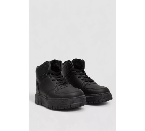 Кросівки жіночі зимові на хутрі, колір чорний, 248RMB12