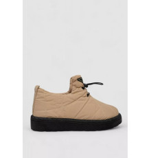 Дутики жіночі зимові на хутрі, колір чорно-бежевий, 248RFM04