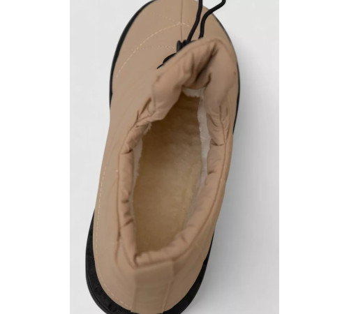 Дутики женские зимние на меху, цвет черно-бежевый, 248RFM04