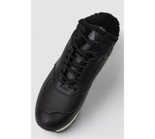 Кроссовки мужские зимние на меху, черно-белый, 248RCX700