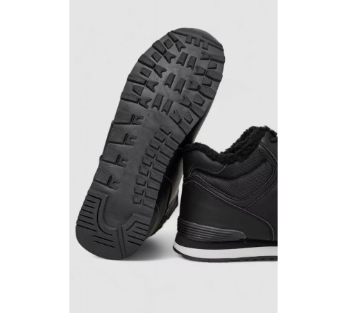 Кроссовки мужские зимние на меху, черно-белый, 248RCX700