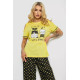 Піжама жіноча з принтом, колір жовтий, 243R3038-A