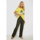 Піжама жіноча з принтом, колір жовтий, 243R3038-A