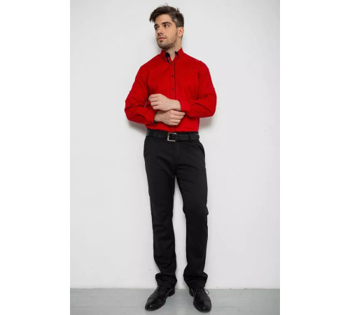 Рубашка мужская с принтом, цвет красный, 214R16111-1