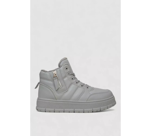 Кросівки жіночі зимові на хутрі, колір сірий, 248RMB06