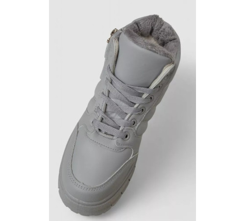 Кросівки жіночі зимові на хутрі, колір сірий, 248RMB06