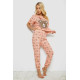 Пижама женская с принтом, цвет персиковый, 243R15436.