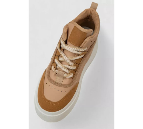Кросівки жіночі демісезонні на платформі, колір бежевий, 243R2024-9