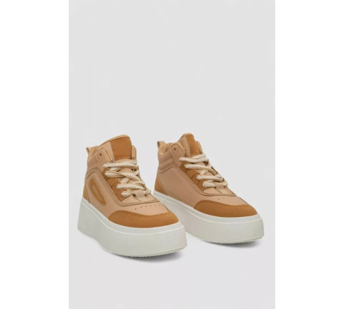 Кросівки жіночі демісезонні на платформі, колір бежевий, 243R2024-9