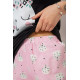 Піжама жіноча з принтом, колір чорно-рожевий, 243R15908