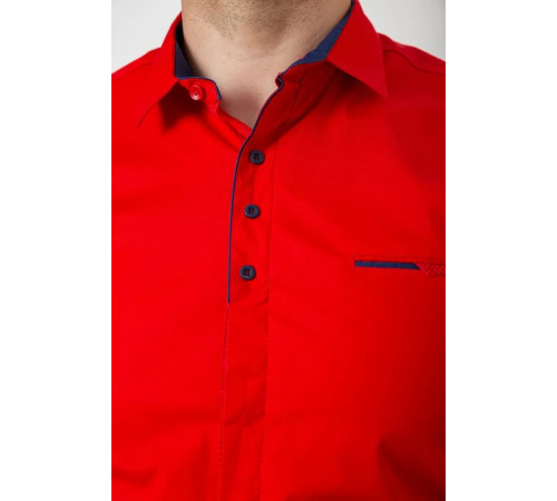 Рубашка мужская, цвет красный, 214R7150