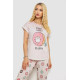 Женская пижама с принтом, цвет пудровый, 243R6015