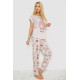 Женская пижама с принтом, цвет пудровый, 243R6015