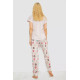 Женская пижама с принтом, цвет пудровый, 243R6015
