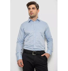 Мужская рубашка однотонная, цвет голубой, 214R818