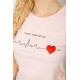 Женская футболка с принтом, цвет персиковый, 244R2211
