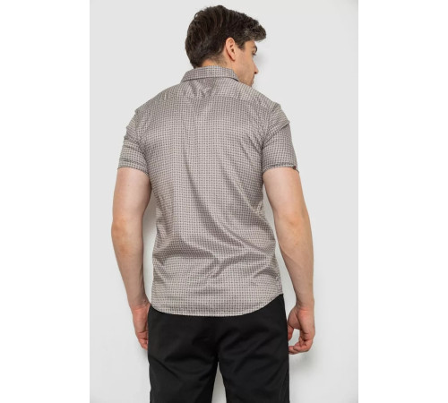 Рубашка мужская с принтом, цвет бежевый, 214R6917-5.