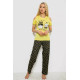Піжама жіноча з принтом, колір жовтий, 243R2038-A