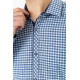 Сорочка чоловіча в клітинку байкова, колір синьо-білий, 214R115-35-193