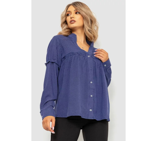 Блуза, колір синій, 102R306