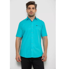 Рубашка мужская, цвет бирюзовый, 214R7008-1