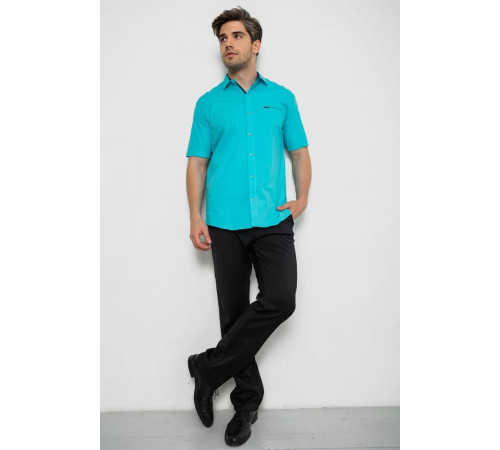 Рубашка мужская, цвет бирюзовый, 214R7008-1