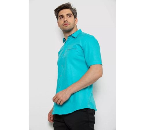 Рубашка мужская, цвет бирюзовый, 214R7008-1