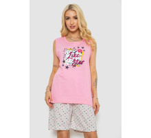 Женская пижама с принтом, цвет розовый, 243R8495