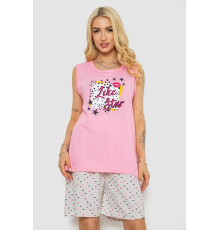 Женская пижама с принтом, цвет розовый, 243R8495